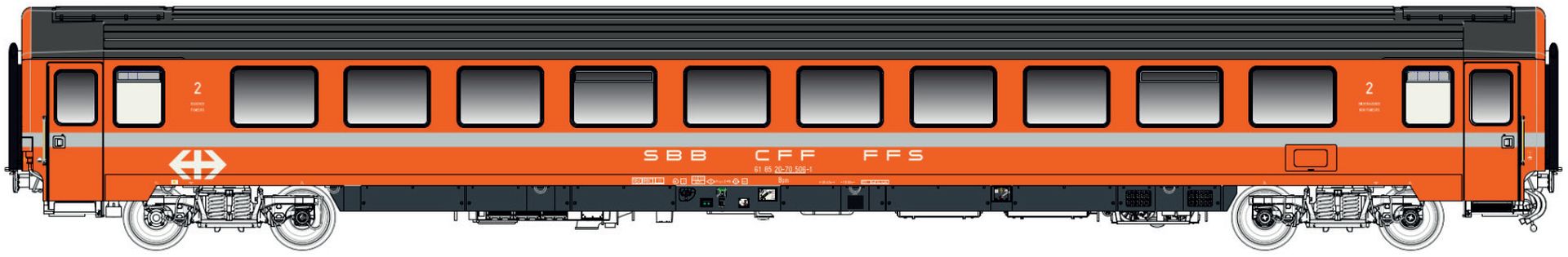 L.S. Models 472303 - Personenwagen UIC Z1 Bpm, 2. Klasse, SBB, Ep.V