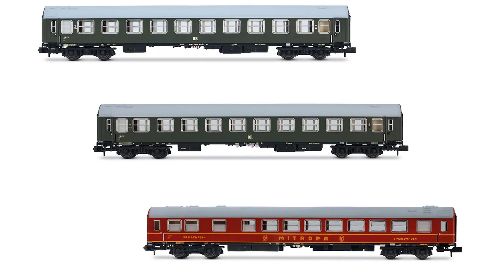 Arnold HN4422 - 3er Set Personenwagen Typ B, DR, Ep.III