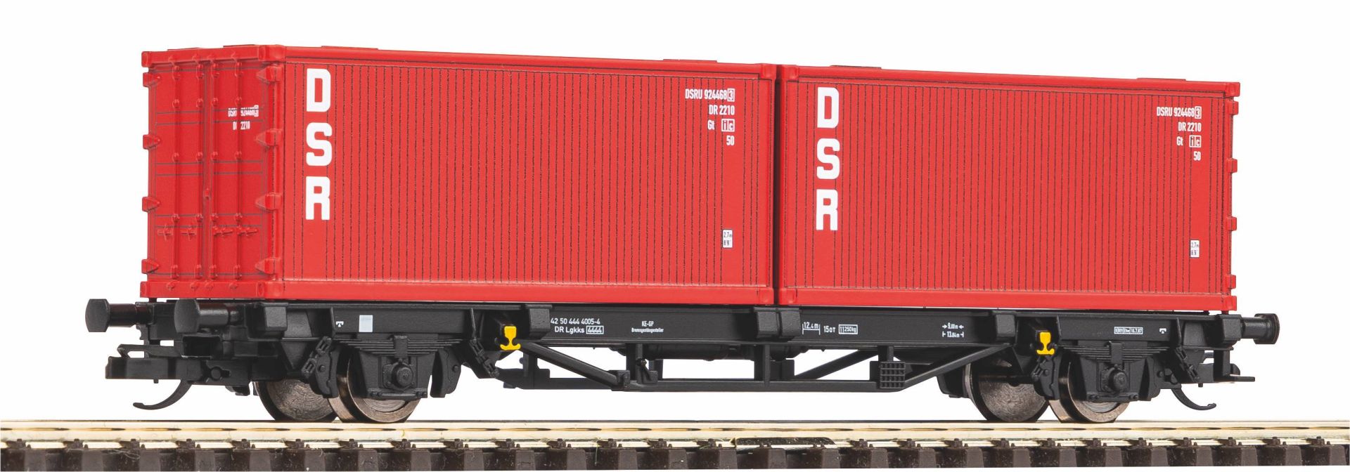 Piko 47727 - Containertragwagen mit 2x 20'-Containern DSR, DR, Ep.IV