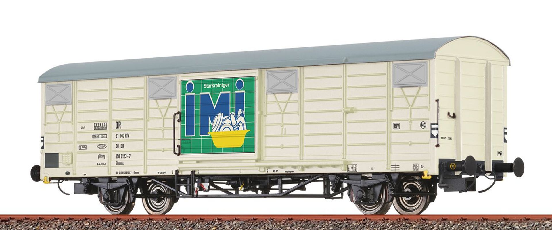 Brawa 49927 - Gedeckter Güterwagen Glmms, DR, Ep.IV 'IMI'
