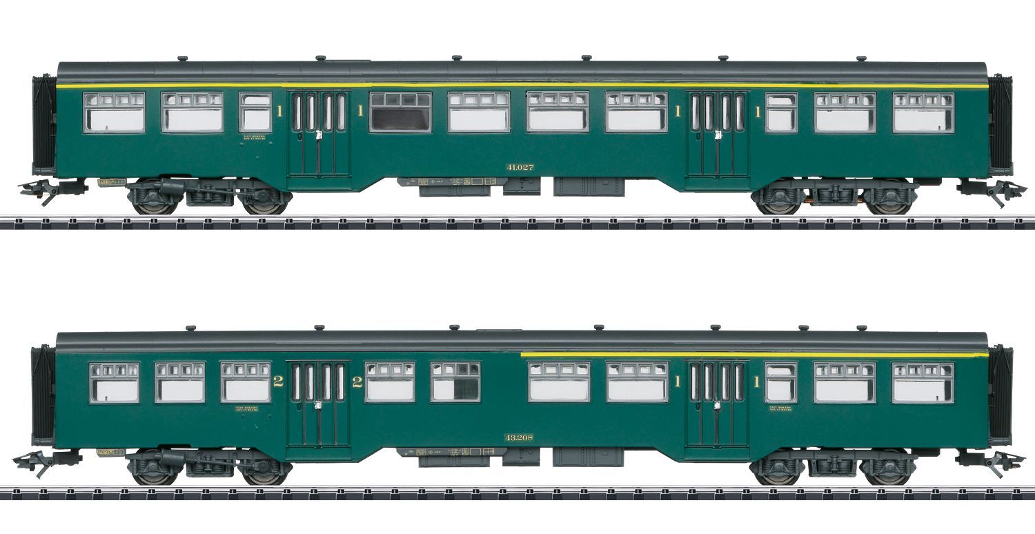 Trix 23222 - 2er Set Personenwagen M2, SNCB, Ep.III