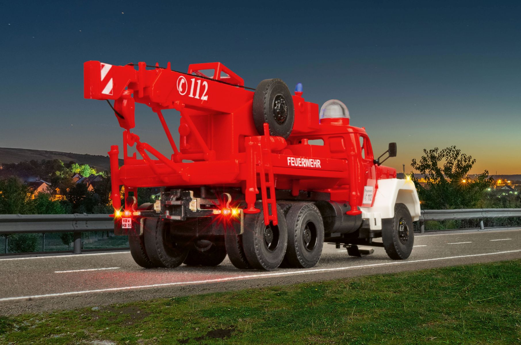 Viessmann 8051 - CarMotion Feuerwehr MAGIRUS DEUTZ 3-achs Bergekran