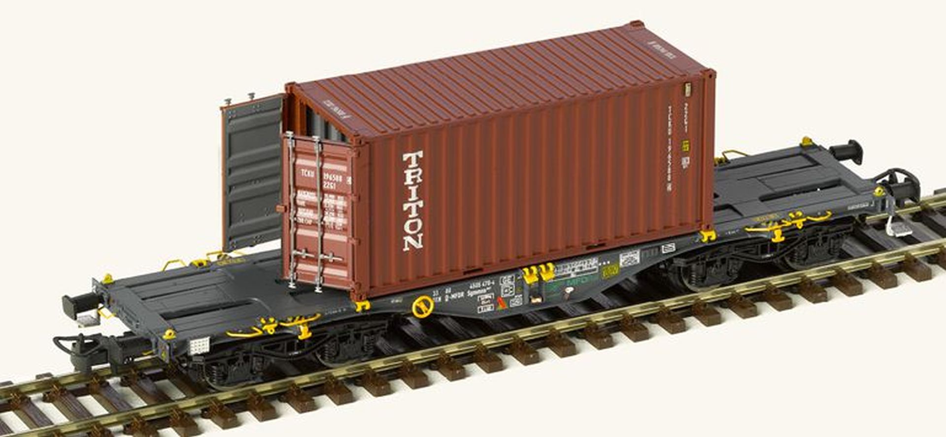 PT-Trains 100322 - Containertragwagen Sgmmnss, MFD-Rail, Ep.VI 'triton'