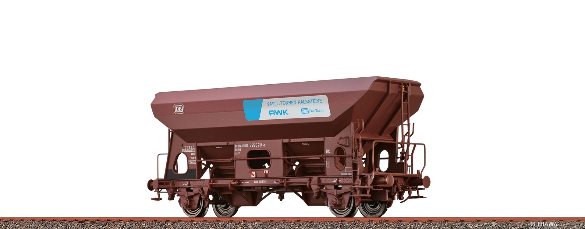 Brawa 49547 - Offener Güterwagen Fcs090 'RWK', DB, Ep.IV