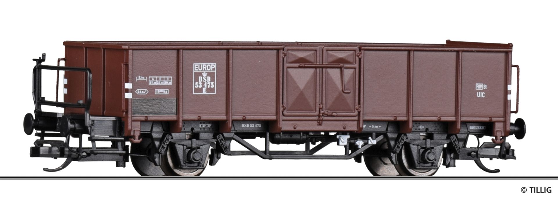 Tillig 14091 - Offener Güterwagen E, DSB, Ep.III