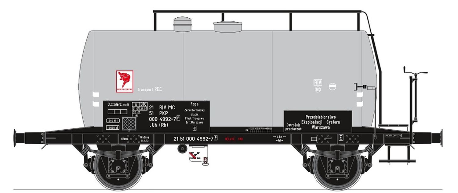 Exact-Train EX20539 - Kesselwagen 24m3, PKP, Ep.IV 'Dieseloil'