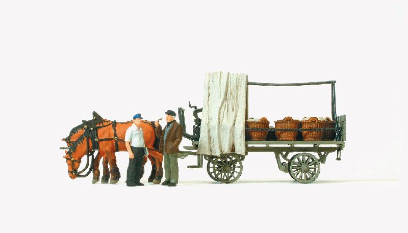 Preiser 30449 - Rollwagen mit Gemüseladung Preiser 30449 - Rollwagen mit Gemüseladung