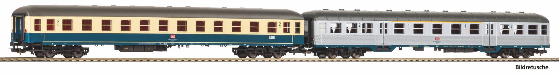 Piko 28325 - 2er Set Personenwagen 1x 1./2. Klasse und 1x 2. Klasse, DB, Ep.IV