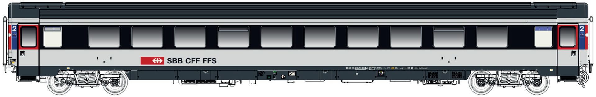 L.S. Models 47242 - Personenwagen UIC Z1 B, 2. Klasse, SBB, Ep.V-VI