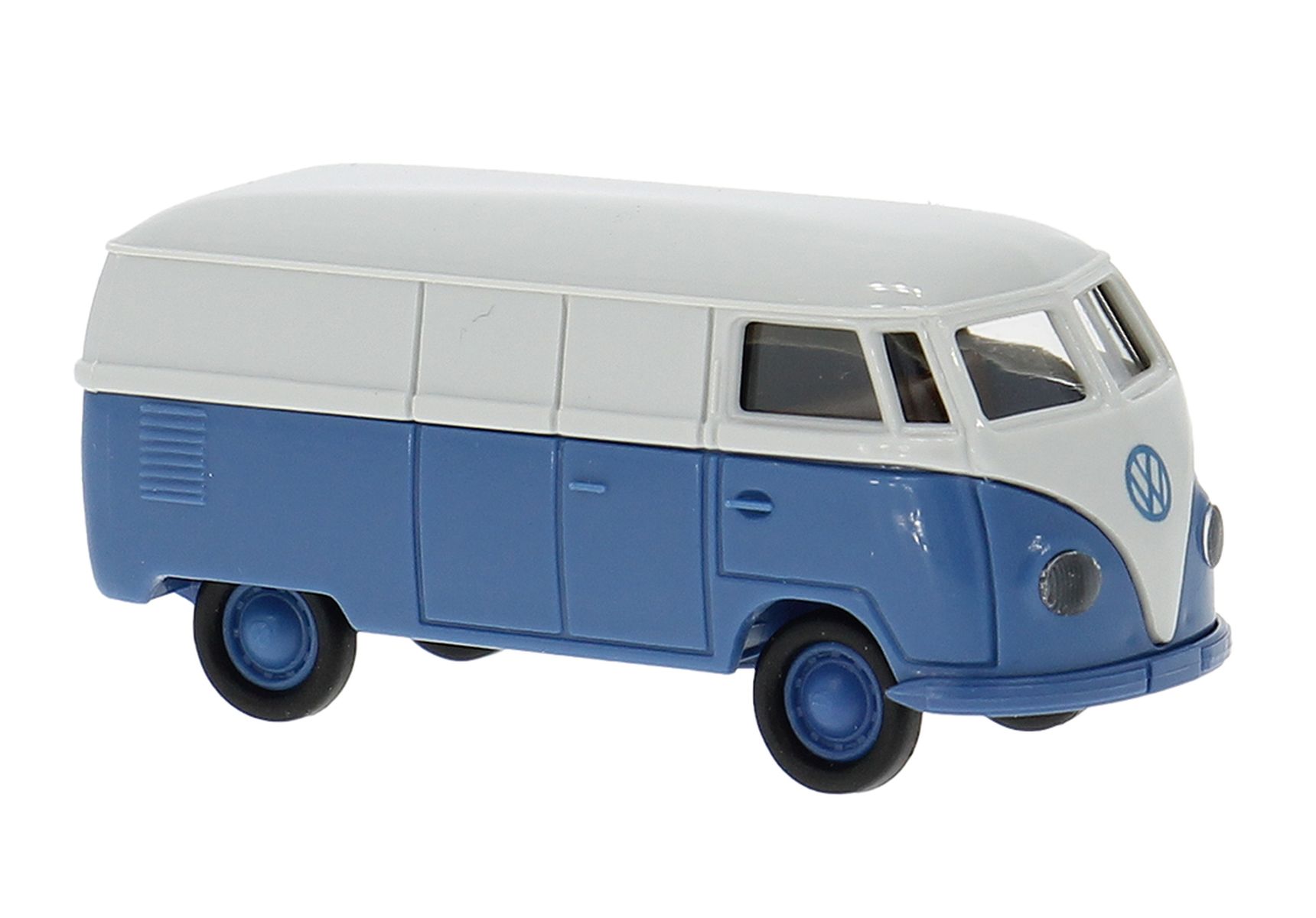 Brekina 32076 - VW T1a Kasten, grau/blau