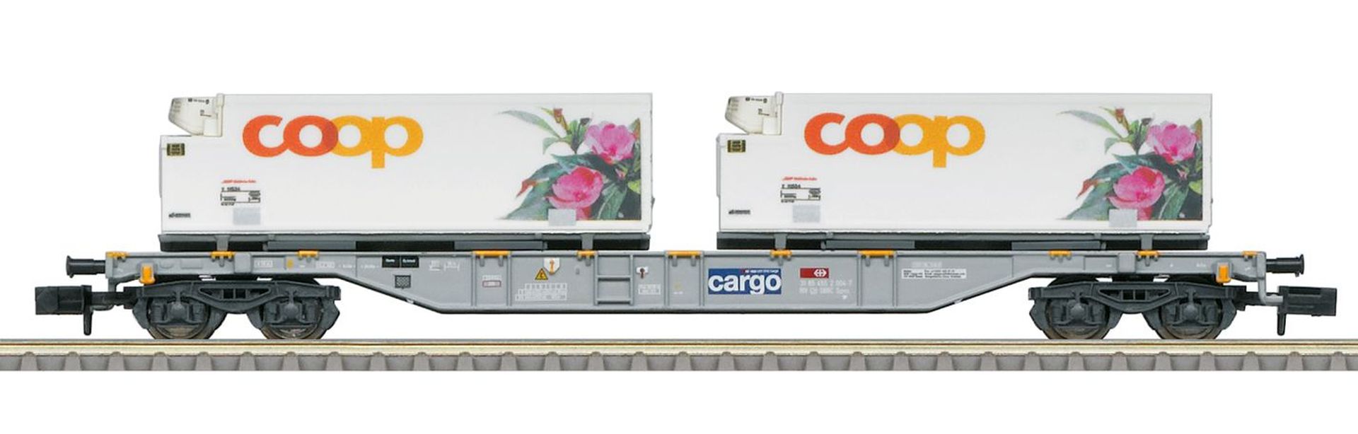 Trix 15494 - Containertragwagen Sgns, SBB-Cargo, Ep.VI 'COOP'