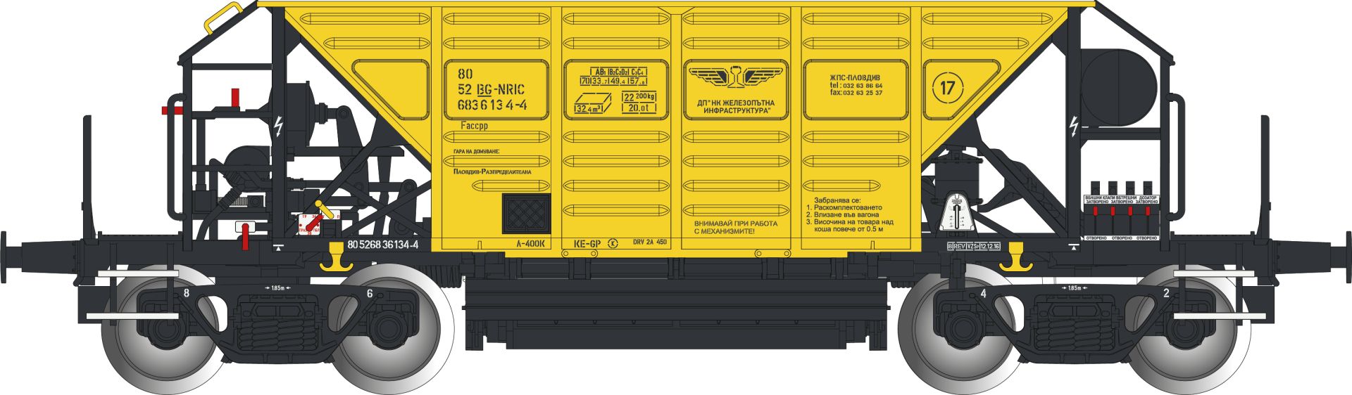 Albert Modell 683026 - Schotterwagen Faccpp, BG-NRIC, Ep.VI