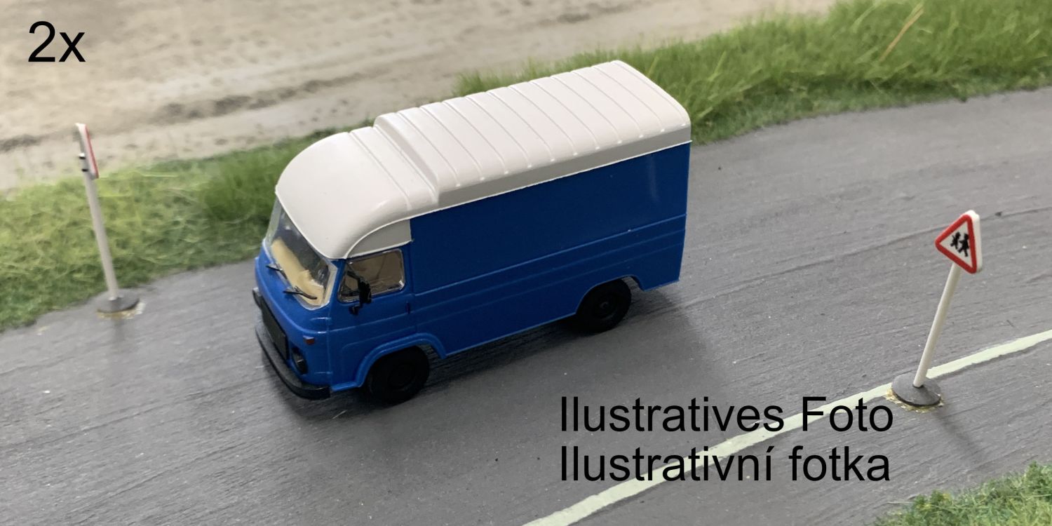 igra 66518108 - Saviem/MAN/Avia/Alfa Romeo Kastenwagen 2 Stück, Bausatz
