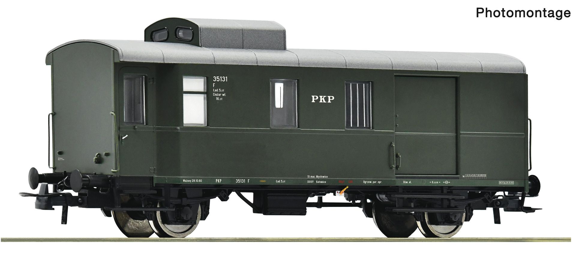 Roco 6200101 - Güterzuggepäckwagen F, PKP, Ep.IV