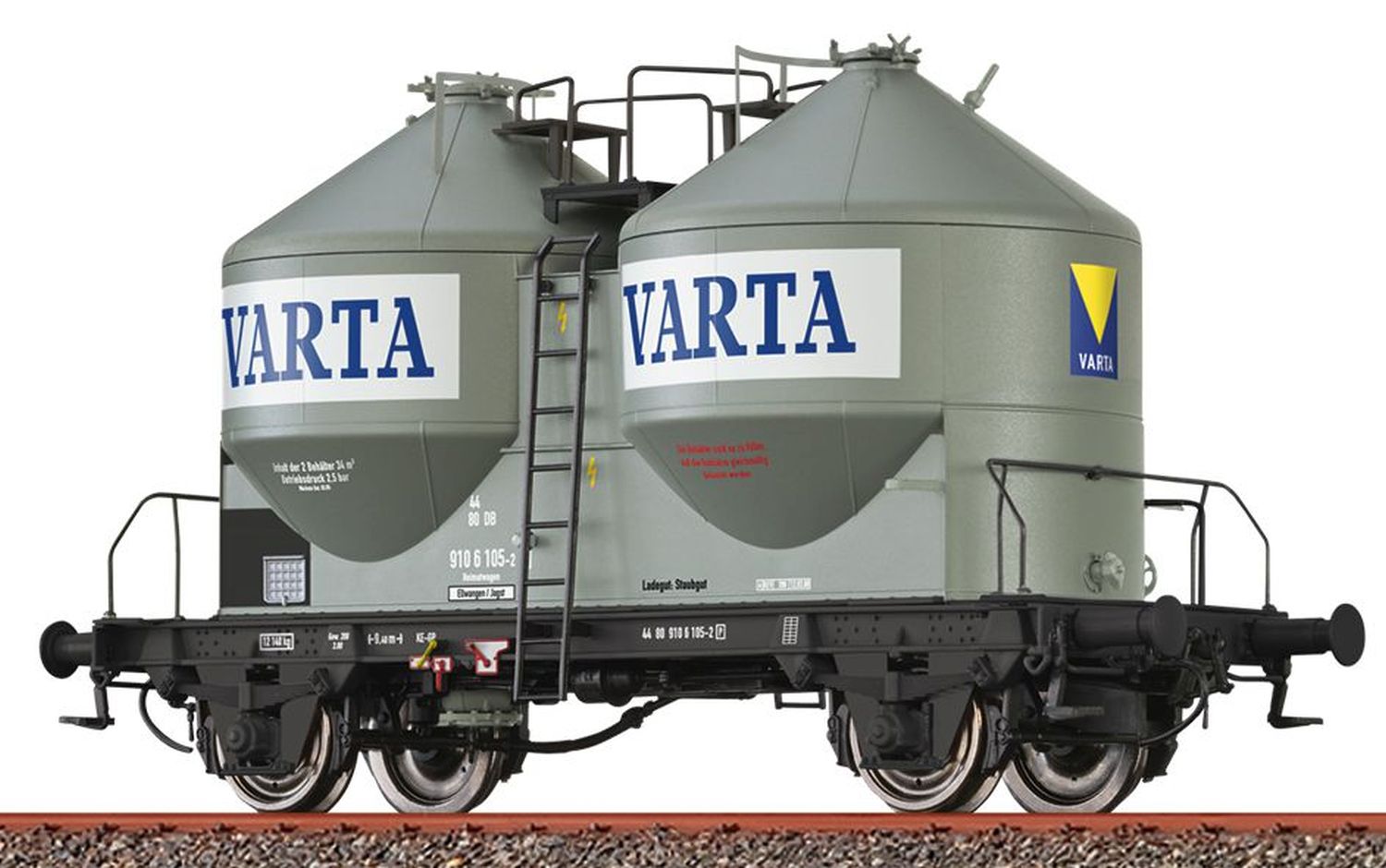 Brawa 50577 - Staubbehälterwagen Usc 909, DB, Ep.IV 'Varta'
