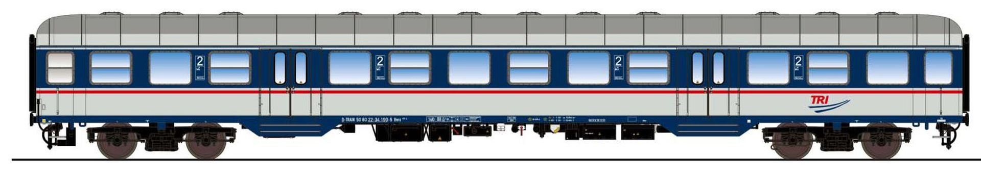 ESU 36063 - Personenwagen 'Silberling', Bnrz 451.4, 80 22-34 190-5, TRI, Ep.VI