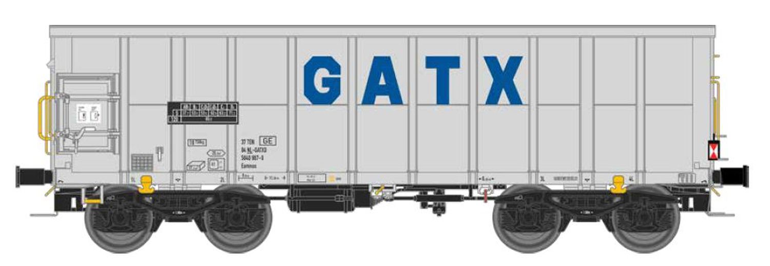 nme 545695 - Offener Güterwagen Eamnos 11,3m, GATX, Ep.VI, Zugschlussbel. DE, AC