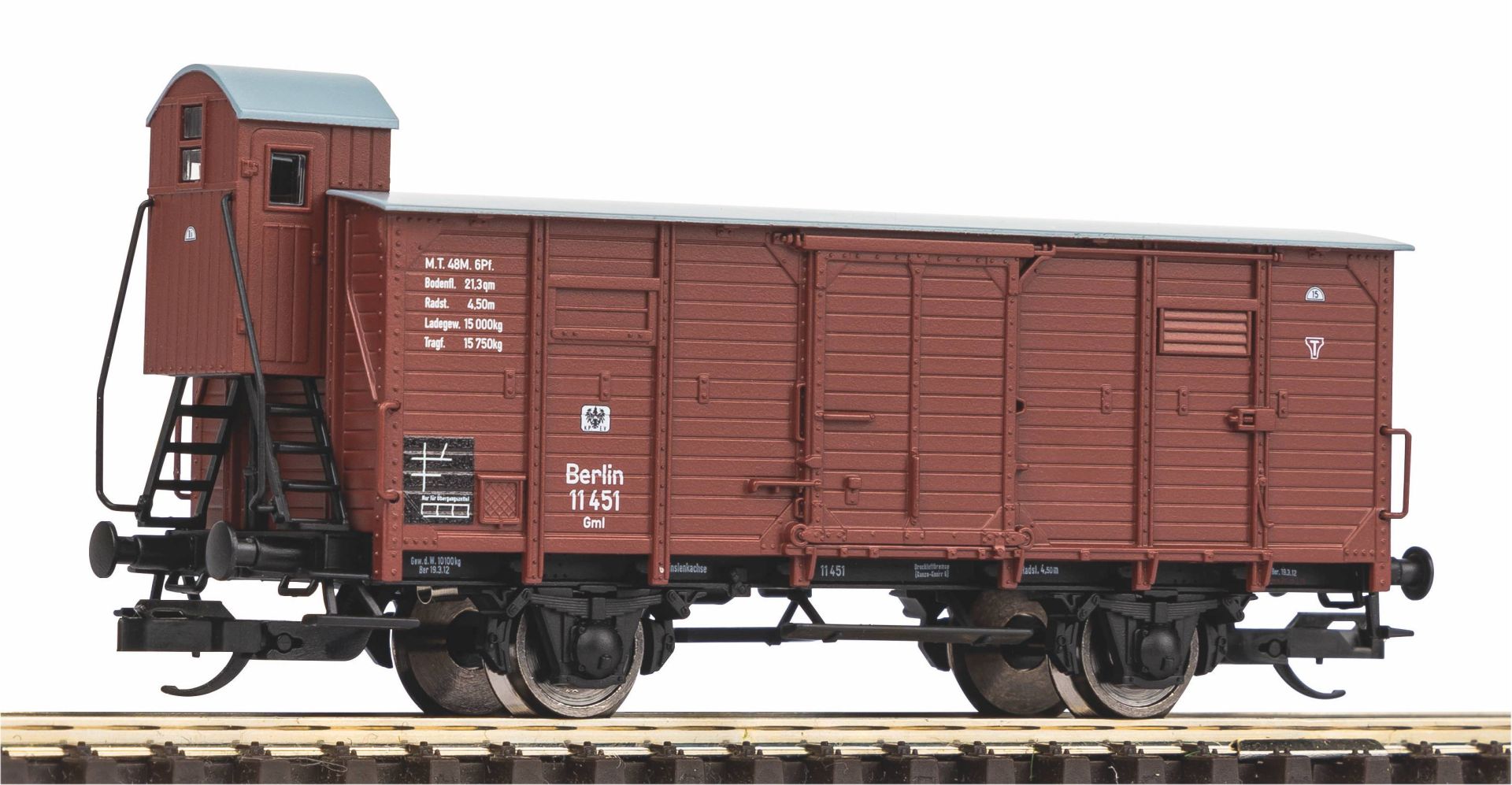 Piko 47779 - Gedeckter Güterwagen mit Bremserhaus, KPEV, Ep.I