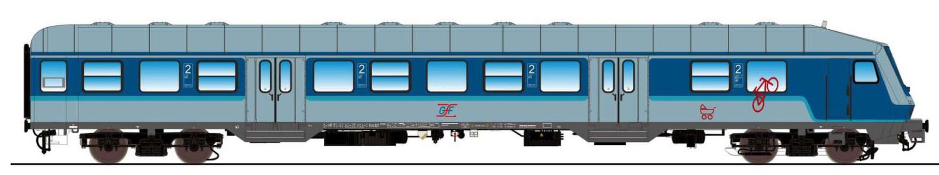 ESU 36070 - Steuerwagen 'Silberling', Bnrdzf 483.1, 80 80-35 163-0, GfF, Ep.VI