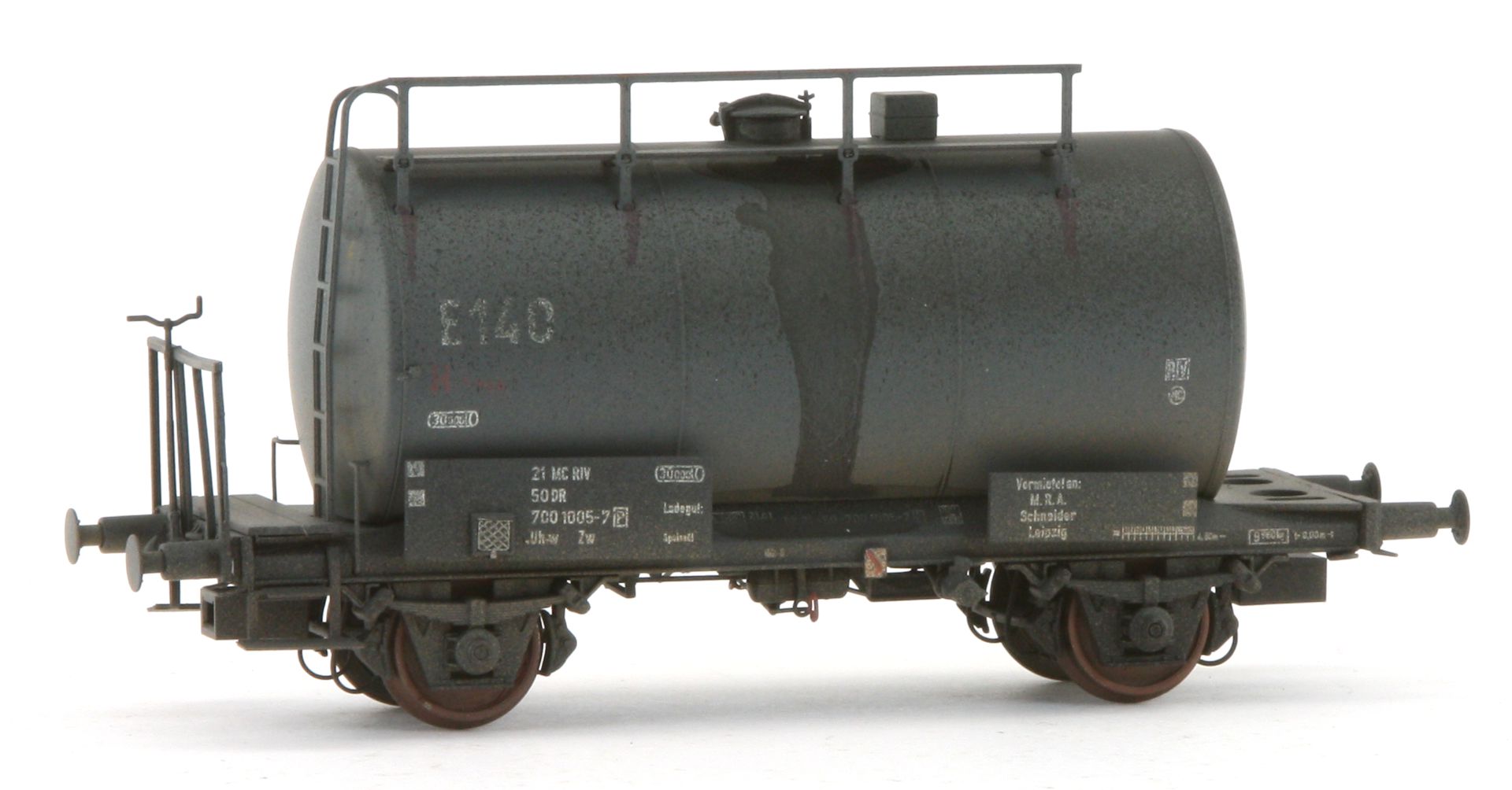 Exact-Train EX22089 - Kesselwagen Uerdingen, DR, Ep.IV 'E140 Speiseöl', beschmutzt