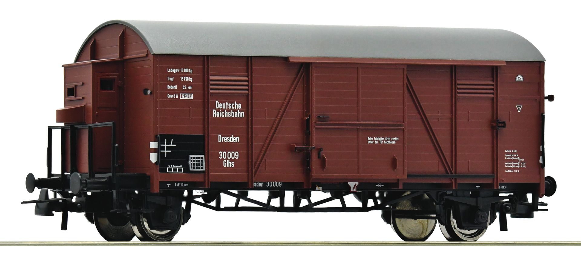 Roco 6600038-A25 - Gedeckter Güterwagen Glhs 'Oppeln', DRG, Ep.II