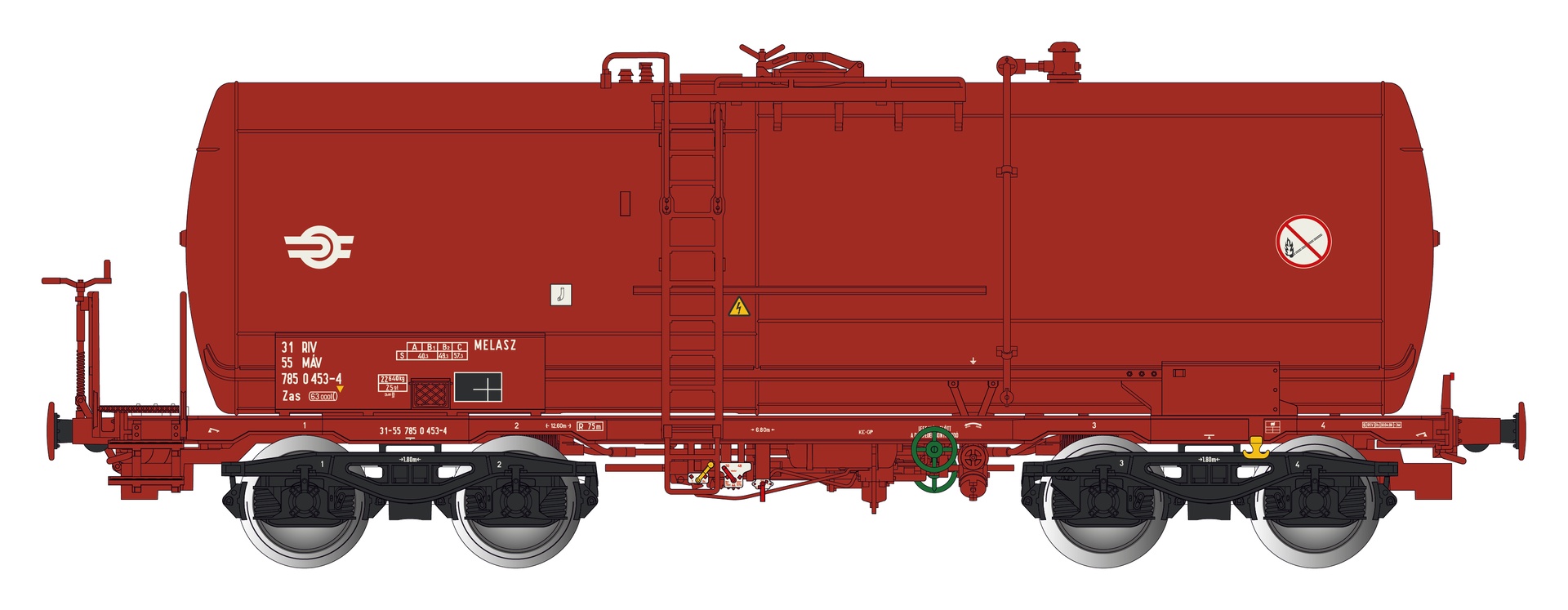 Albert Modell 785024 - Kesselwagen Zas, MÁV, Ep.V