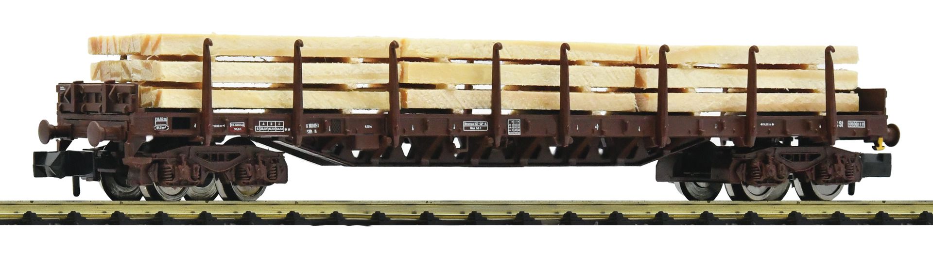 Fleischmann 6660049 - Rungenwagen Rs mit Holzwagen, SBB, Ep.V-VI