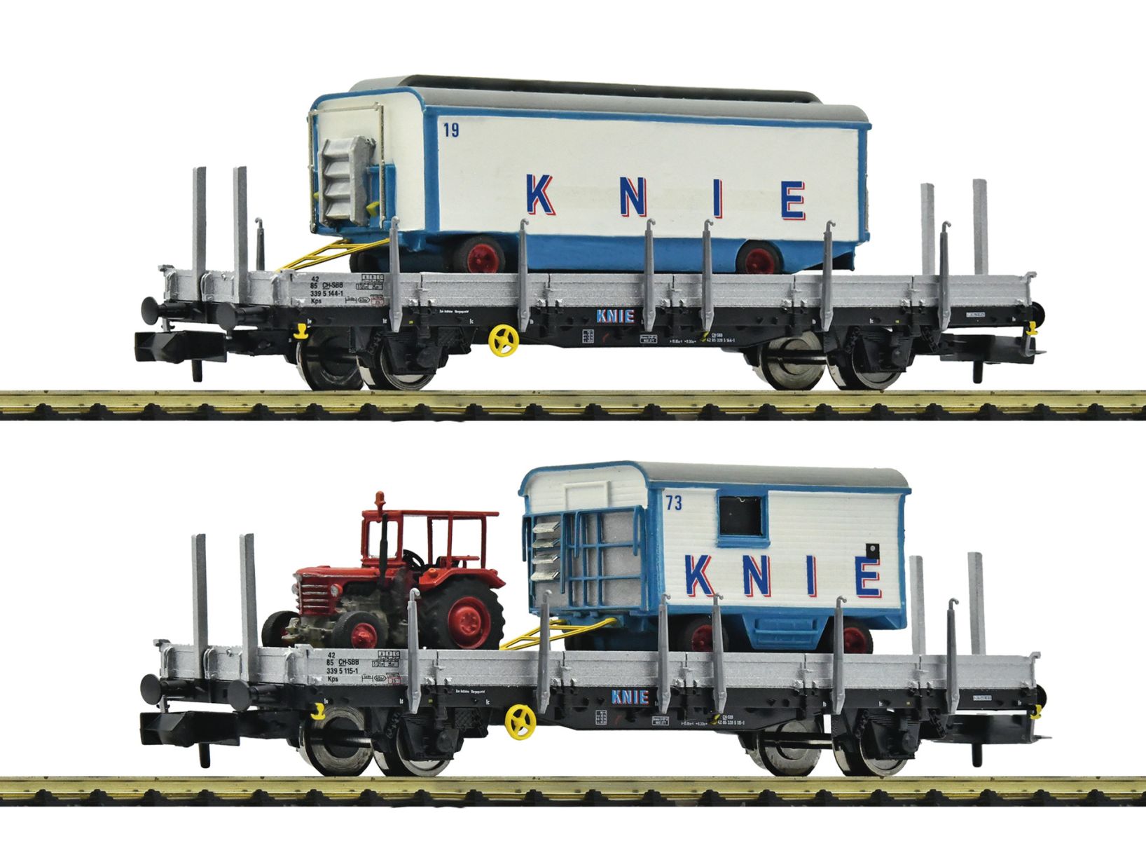 Fleischmann 6660030 - 2er Set Güterwagen 'Circus Knie', SBB, Ep.VI