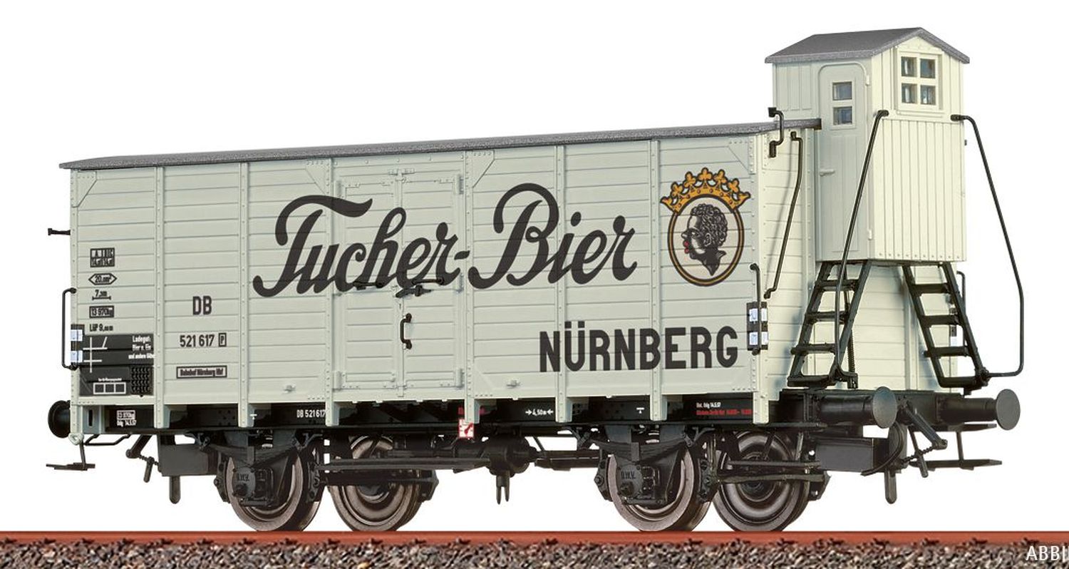 Brawa 49834 - Gedeckter Güterwagen G10, DB, Ep.III