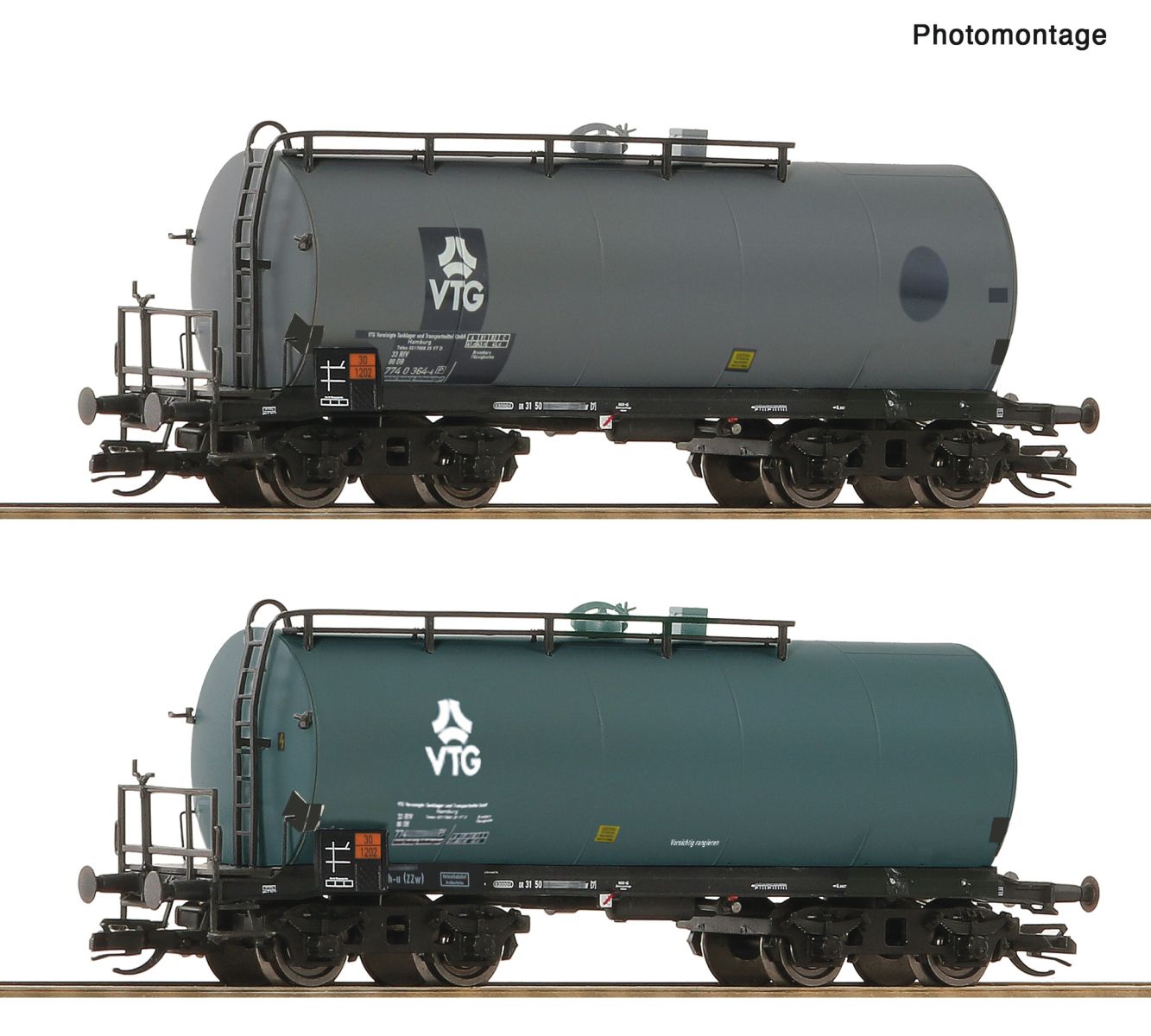 Roco 6680037 - 2er Set Kesselwagen, DB, Ep.IV