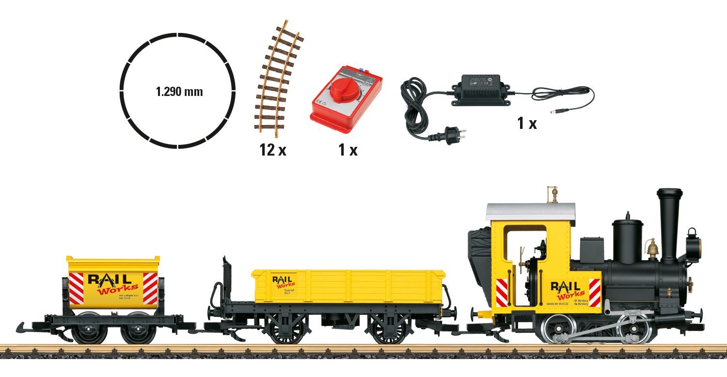 LGB 70503-49501-A24 - Analoges Startset mit Dampflok und Güterzug, Ep.I-VI, inkl. Ergänzungsset