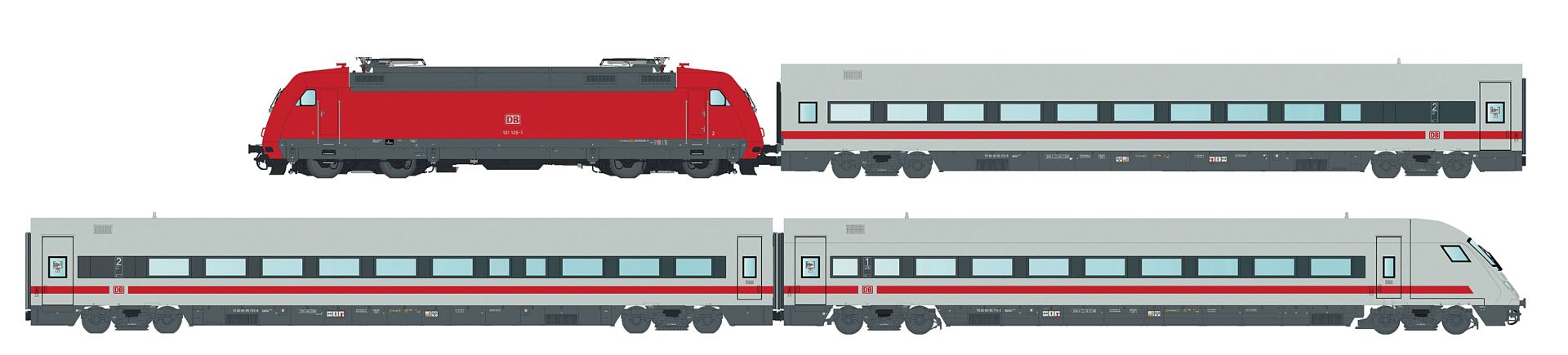 L.S. Models MW2406DCS - Zugset 4-teilig mit BR 101 und IC-Personenwagen, DBAG, Ep.V, DC-Sound