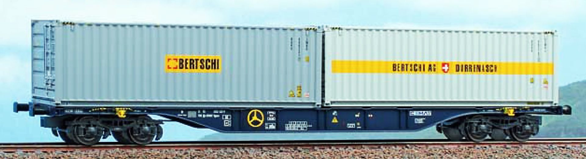 ACME AC 40418 - Containertragwagen Sgnss 60, CEMAT, Ep.V-VI 'Bertschi'
