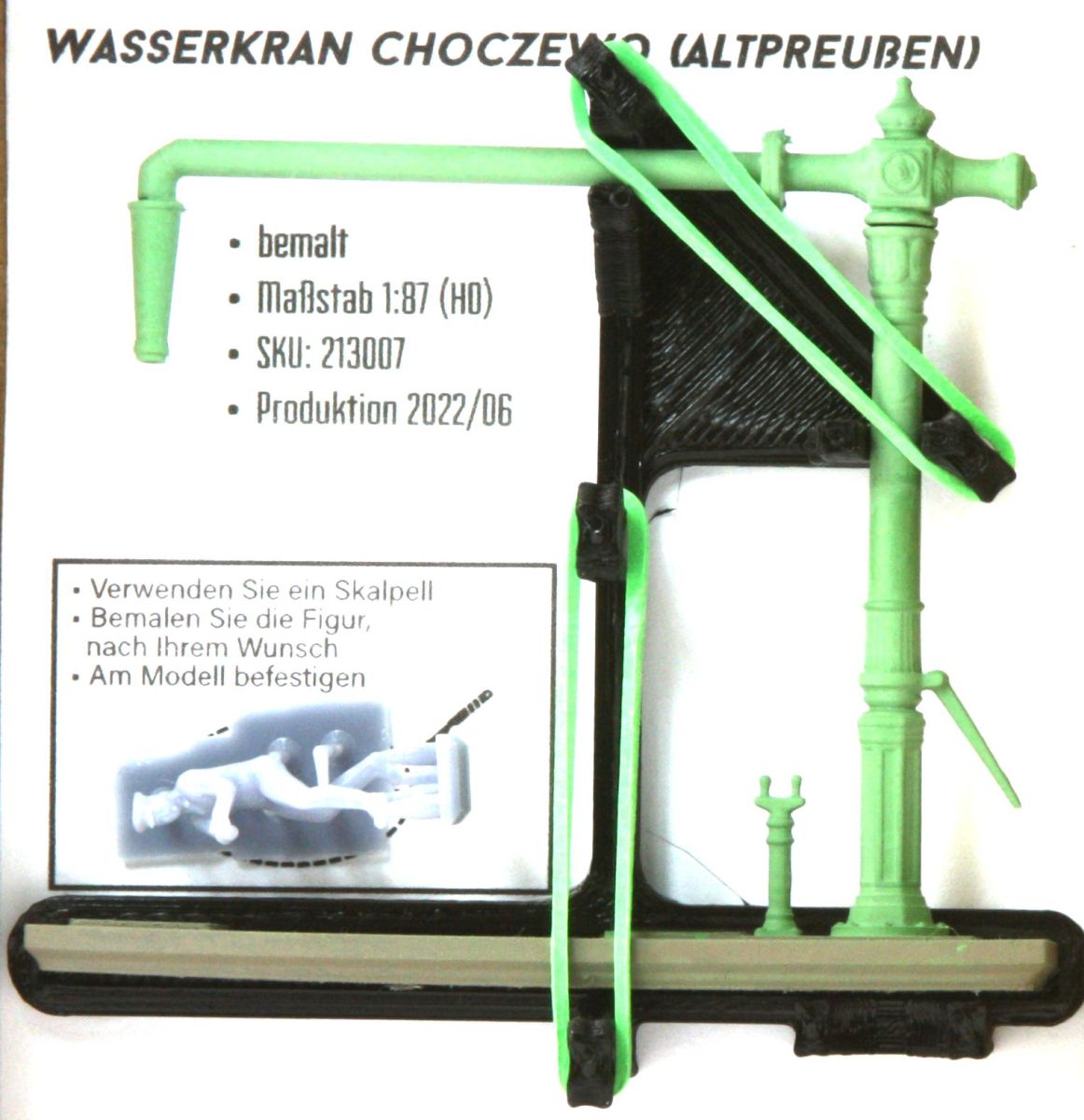 Radestra 213007 - Wasserkran Choczewo Altpreußen,  grün