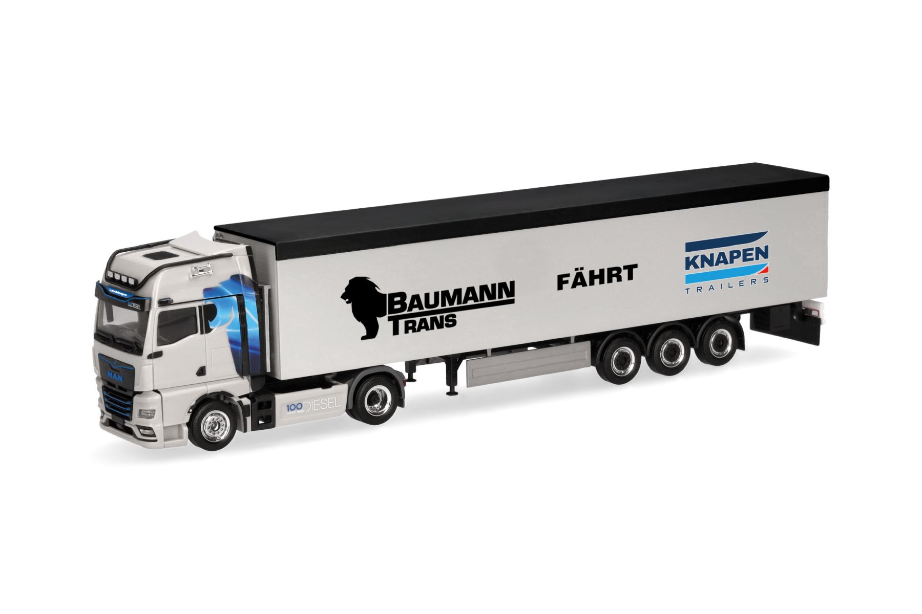 Herpa 320085 - MAN TGX GX Schubboden-Sattelzug "Baumann/Knapen" Herpa 320085 - MAN TGX GX Schubboden-Sattelzug "Baumann/Knapen"