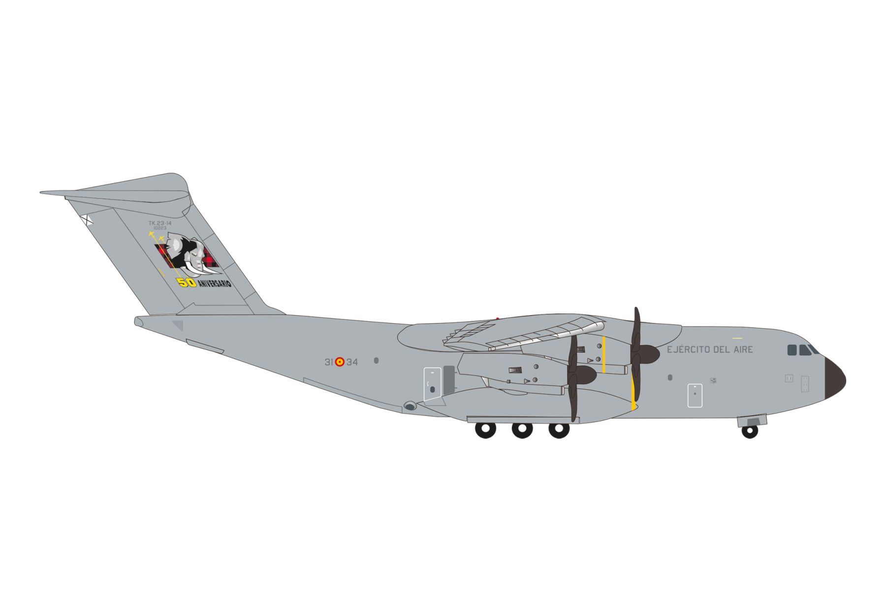 Herpa 537872 - Spanish Air Force Airbus A400M Atlas (T.23)