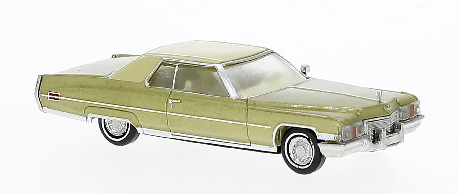 Brekina 18126 - Cadillac Coupé de Ville, gold/elfenbein, 1972