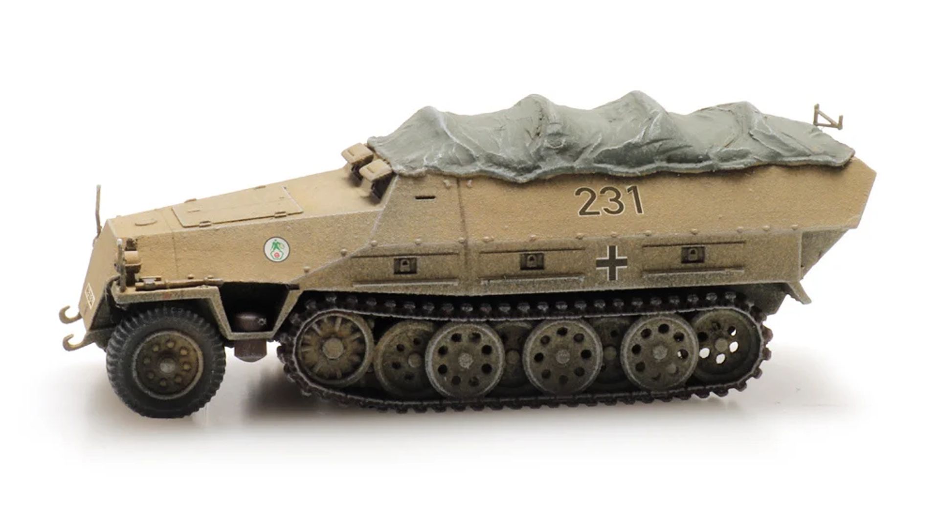 Artitec 6870530 - Wehrmacht SdKfz 251 1 Ausf D gelb, Bahnverladung