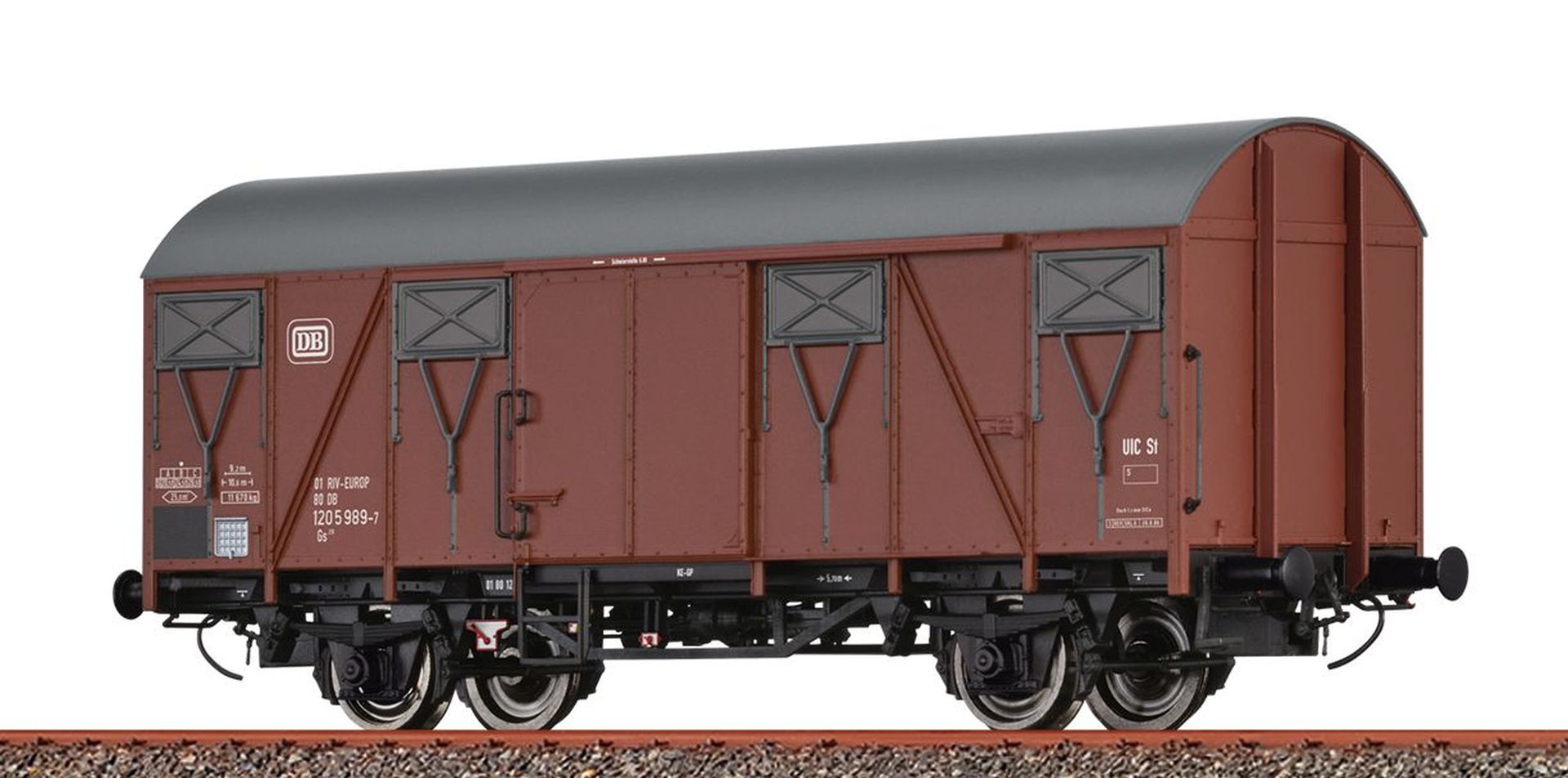 Brawa 50154 - Gedeckter Güterwagen Gs 210, DB, Ep.IV