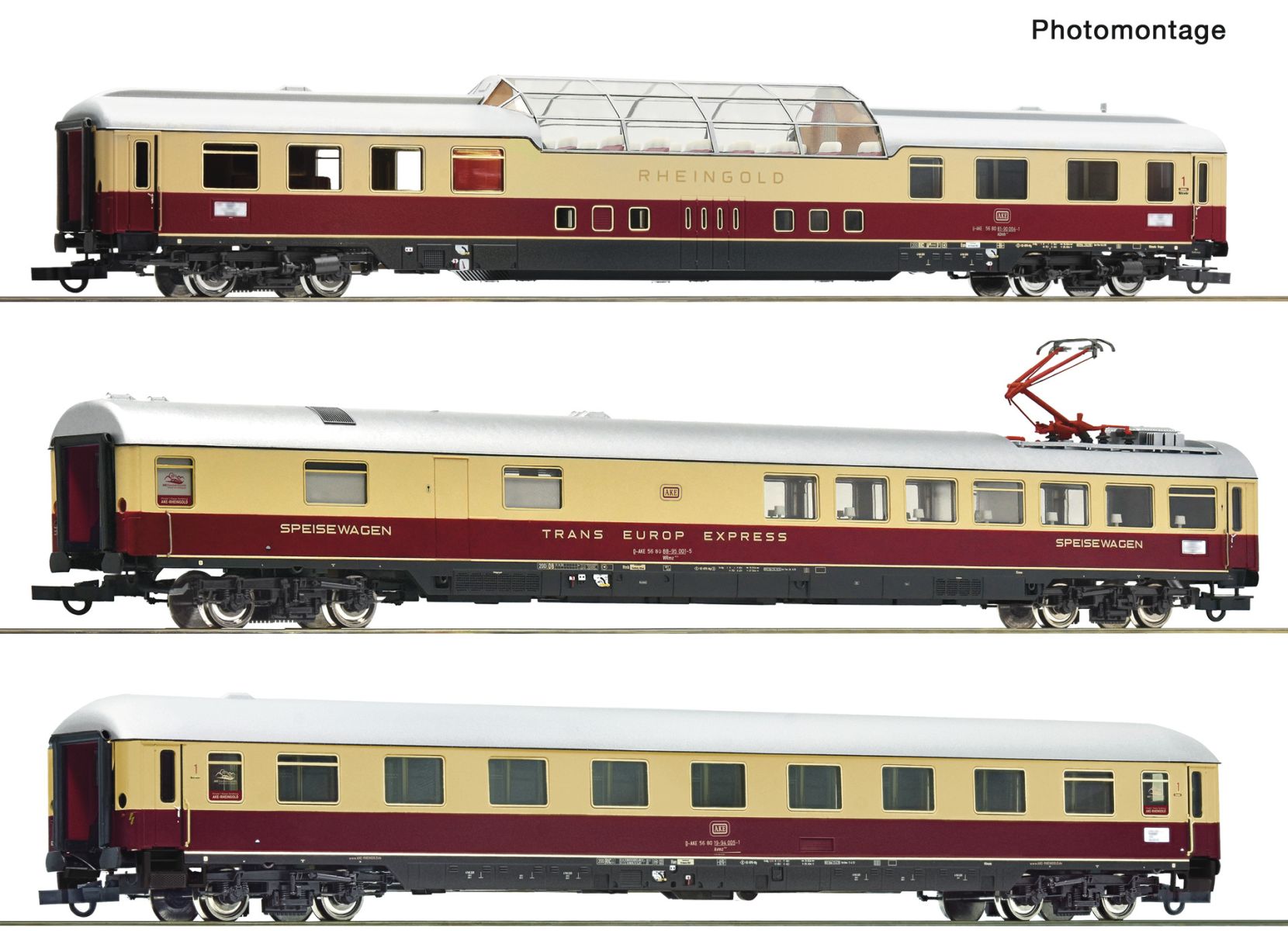 Roco 6200120 - 3er Set Personenwagen 'Rheingold', AKE, Ep.VI, Set 1 Roco 6200120 - 3er Set Personenwagen 'Rheingold', AKE, Ep.VI, Set 1