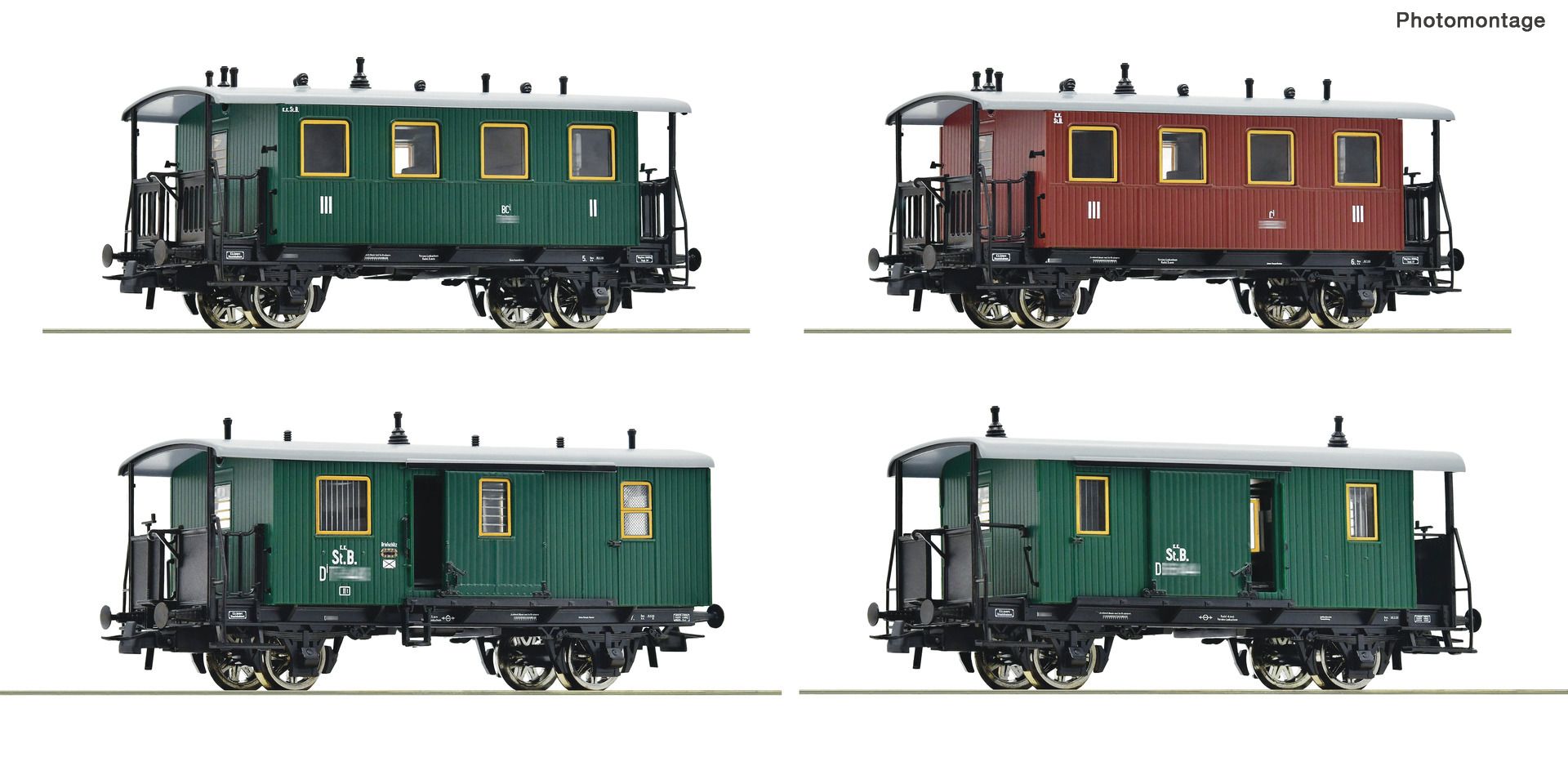 Roco 6200190 - 4er Set Personenzug, KKSTB, Ep.I