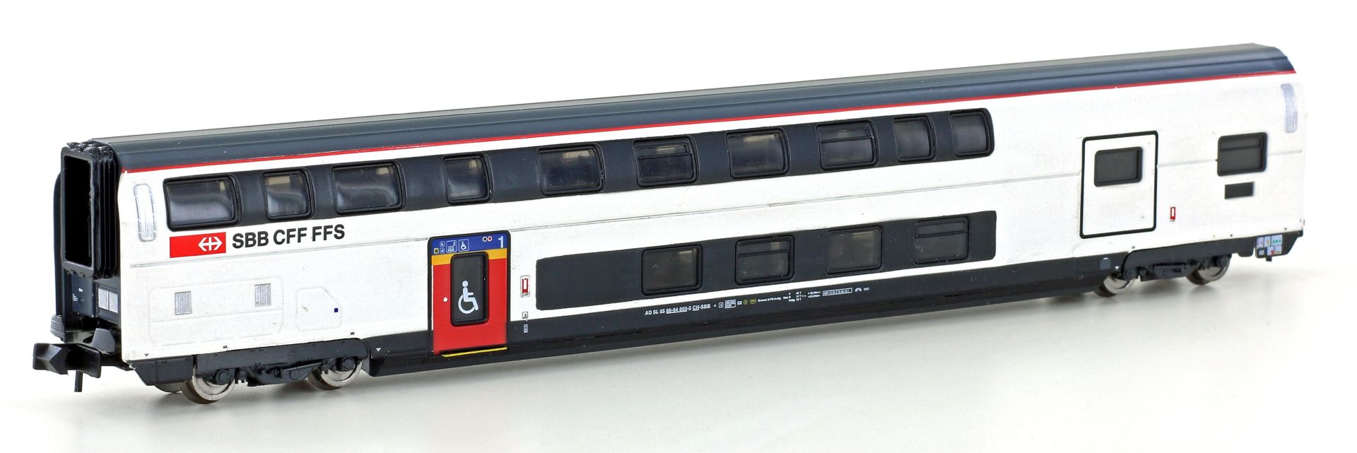Hobbytrain H25122 - Doppelstockwagen IC2020 1. Klasse/Gepäck, SBB, Ep.VI