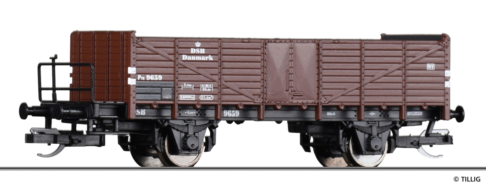 Tillig 14294 - Offener Güterwagen PTR, DSB, Ep.III