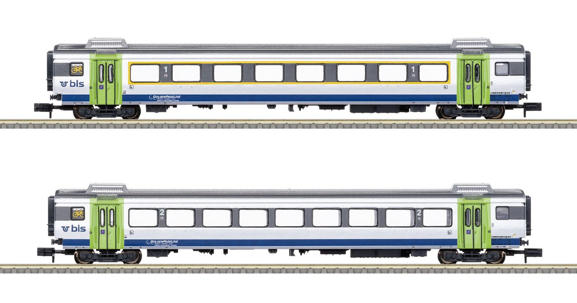 Trix 18294 - 2er Set Personenwagen 'GoldenPassLine', BLS, Ep.VI