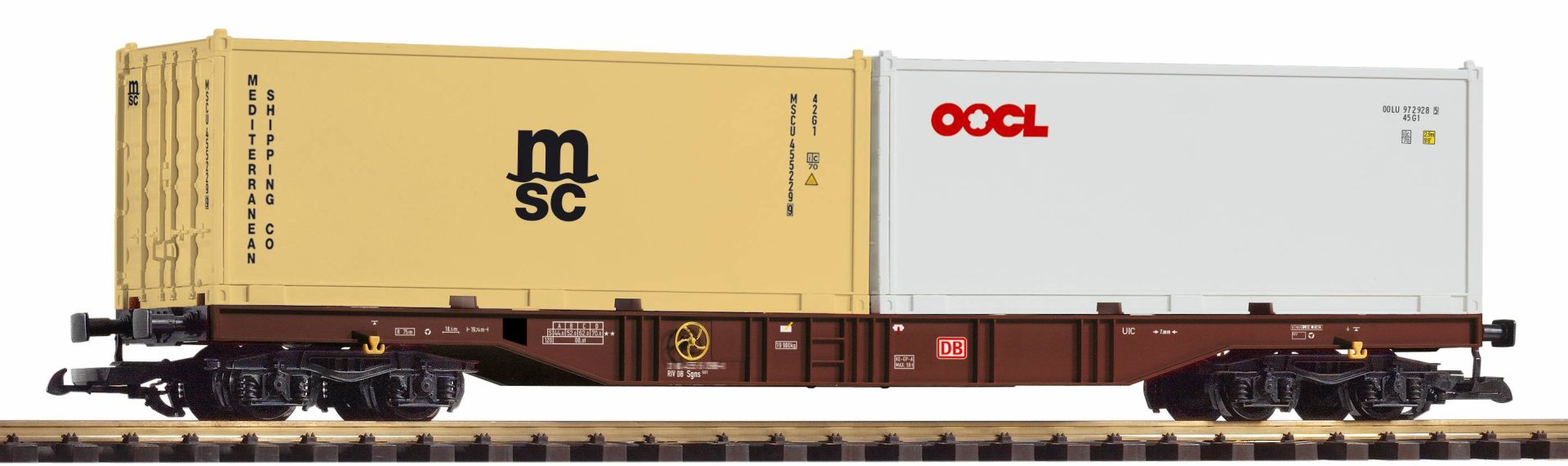 Piko 37754 - Containertragwagen, DBAG, Ep.VI 'msc, OOCL'