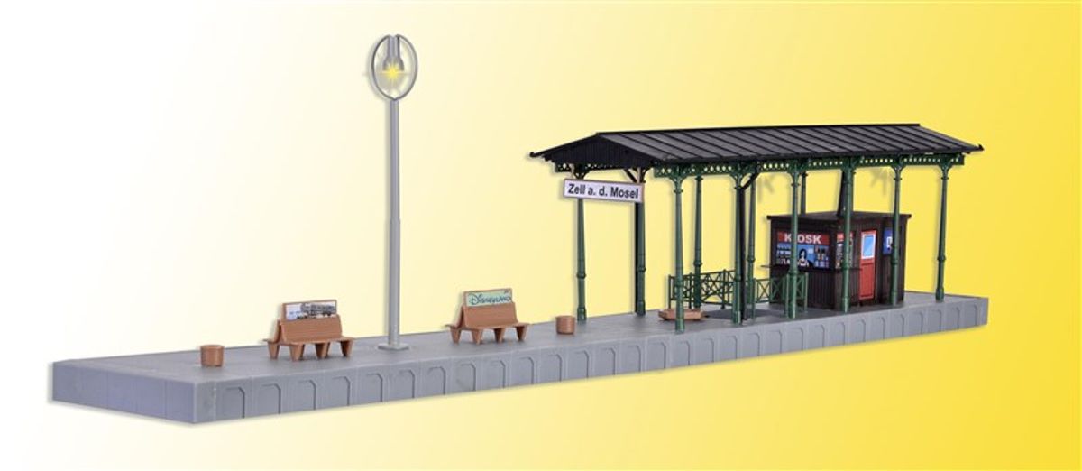 Kibri 39564 - Bahnsteig 'Zell' mit LED-Beleuchtung
