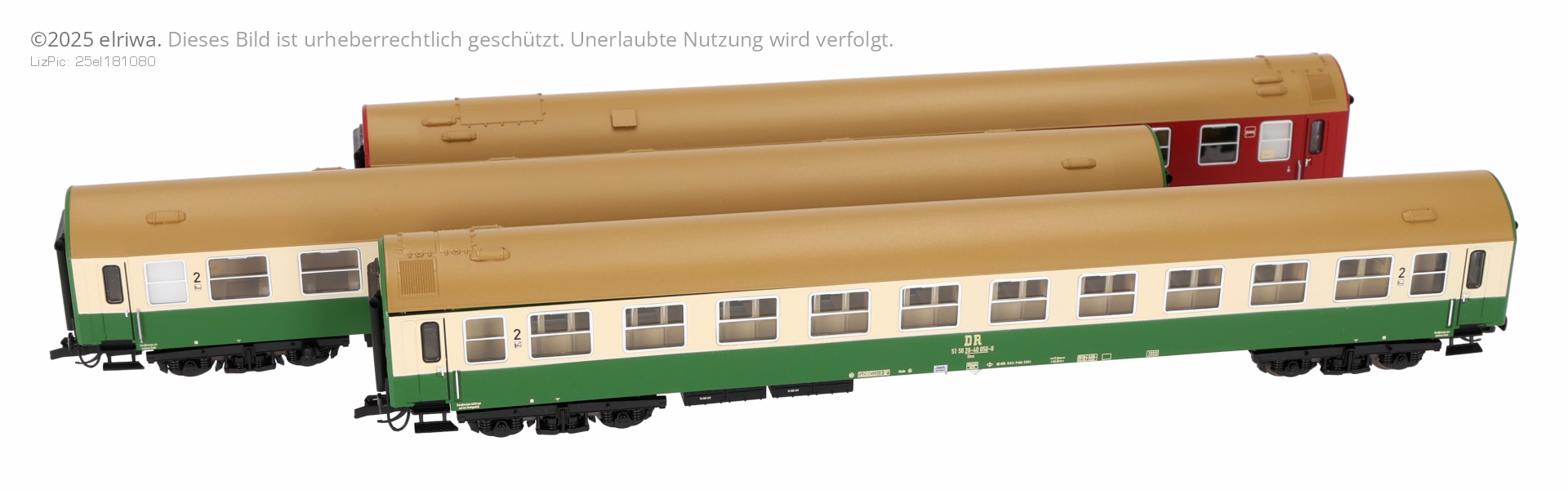 Tillig 502357 - 3er Set Personenwagen, DR, Ep.IV, Set 3
