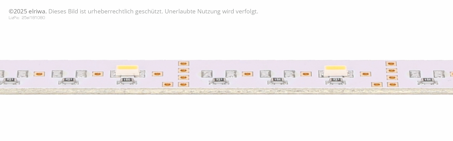 MS 12154 - Lichtleiste warmweiss, 290 mm mit Kondensator, 12 LED, El. gegenüberliegende Seite