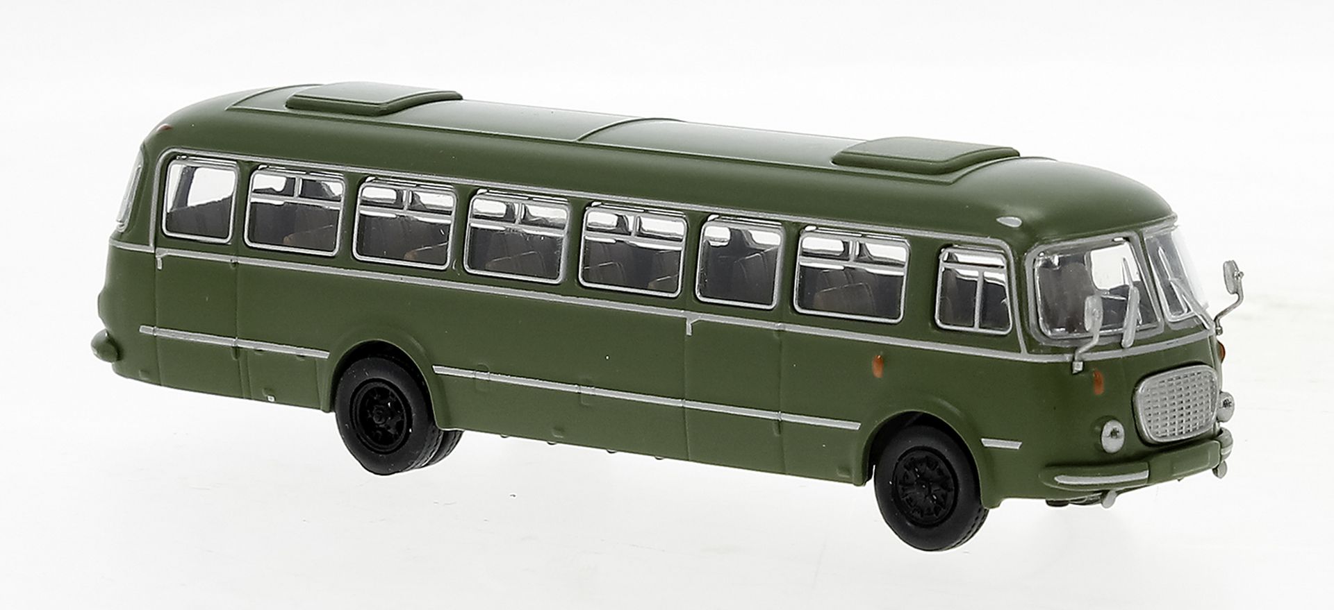 Brekina 58267 - JZS Jelcz 043 Bus dunkelgrün, Militär, 1964