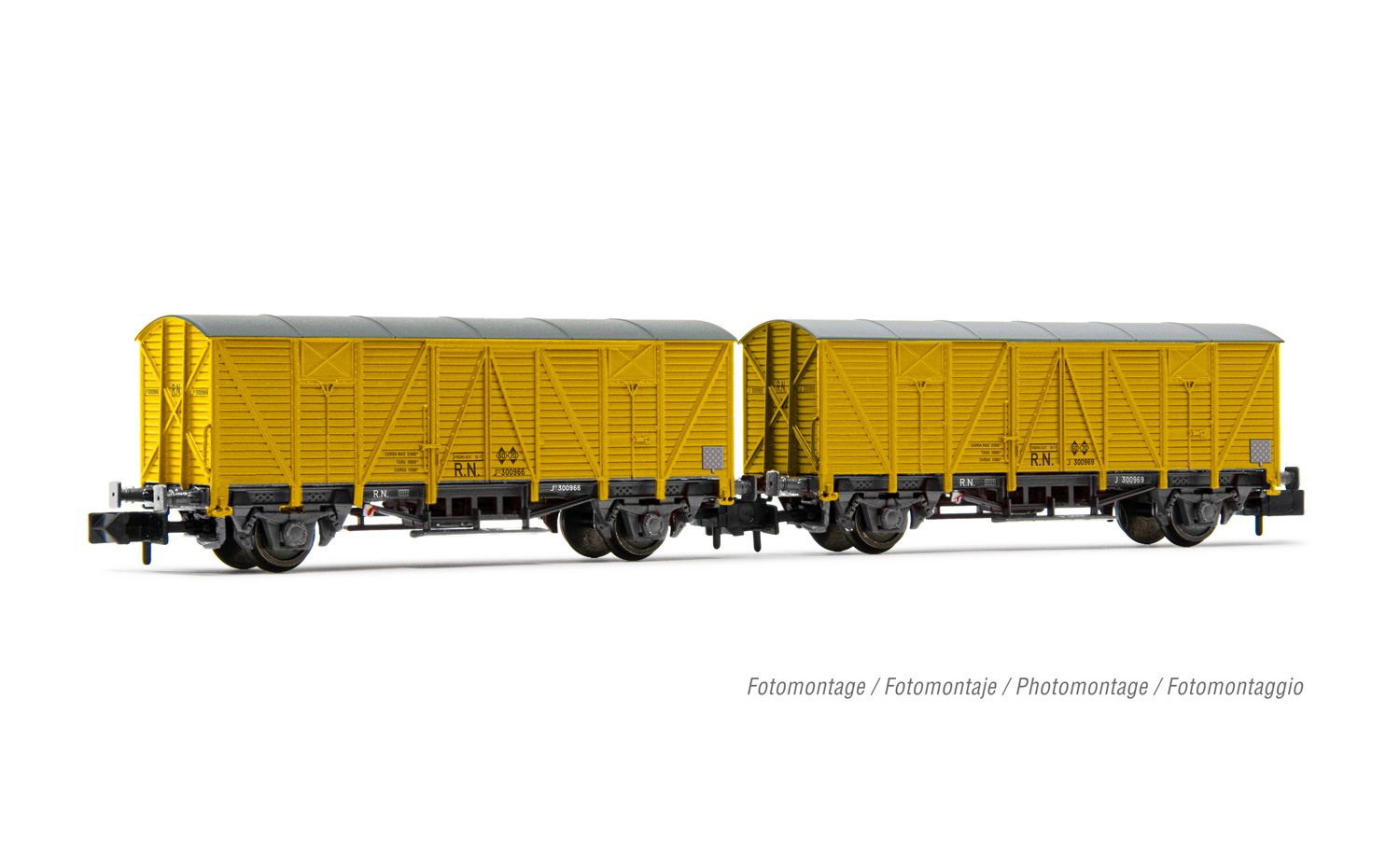 Arnold HN6554 - 2er Set gedeckte Güterwagen, RN, Ep.III